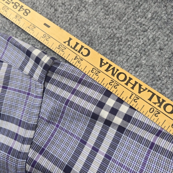 Burberry London Nova Check Plaid Check Blue Purple L/S Cotton Shirt Mens Large - Picture 10 of 11